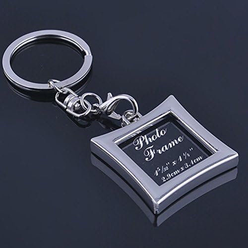 1pc Chic Clear Insert Photo Picture Frame Key Ring Keychain