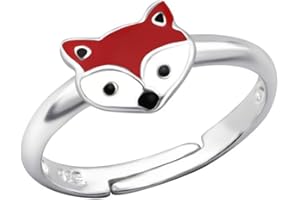 Goldene Hufeisen Bague pour enfant en argent 925 véritable - Avec cristaux émaillés - Réglable, Cristal Argent sterling émail cristal argent sterling, Aucune pierre précieuse