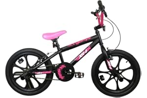 XN-6-18 Kids Freestyle BMX Bike 18" MAG Wheel Single Speed Girls Bicycle (Black/Pink