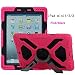 Produktbild ipad mini 1/2/3 Hülle, Meiya multifunktionale Silikon stoßfest wasserdicht Drop robuste Fall, Heavy Duty Case, Kindersichere Hülle Kind Schutzhülle Geschenk für Apple ipad mini 1/2/3 (Pink+Schwarz )