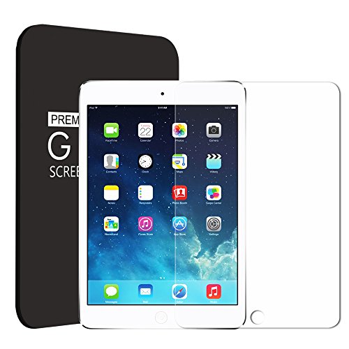 Fintie Panzergla Schutzfolie für iPad Mini 3, iPad mini mit Retina iPad mini 2, iPad mini - Klar HD 9H stark kratzfest Hartglas Displayschutzfolie Glasfolie Screen Protector Displayschutz Folie Displayfolie
