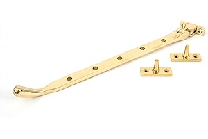 From The Anvil Polished Brass 12 Inch Peardrop Stay