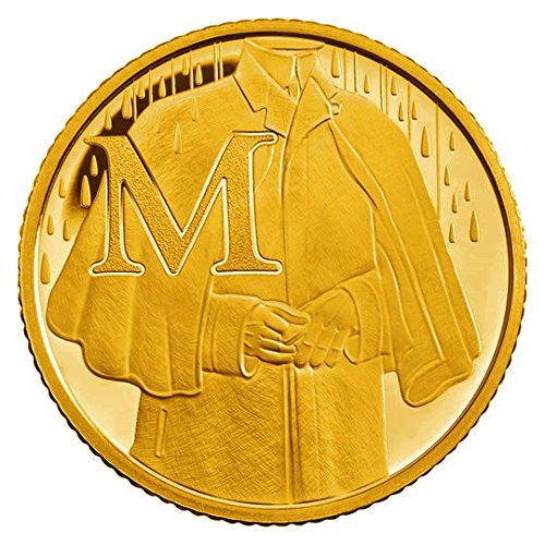 24K Gold Plated 2018 Great British A-Z 10p Coin Hunt - Letter M - BUNC Mackintosh - Ten Pence Brilliant Uncirculated Coin with Capsule Coin Holder in Pouch Wallet