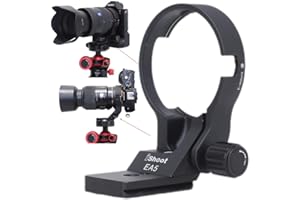 iShoot Tripod Clamp Tripod Ring Lens Mounting Tripod Holder Ring Support Ring for Sony LA-EA5 Mount Converter Adapter Ring Bottom is Arca-Swiss Fit Camera Plate Quick Release Plate