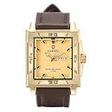 LANCARDO Herren Damen Leder Armbanduhr Analog mit Leder Armband