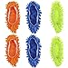 Produktbild Poualss 3 Paar waschbar Staub Mop Hausschuhe, Mikrofaser Reinigung Mop Hausschuhe, multifunktionale Bodenreinigung Schuhe Abdeckung für Haus Küche Büro