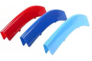 VQEOEOT Inserti per Griglia a Strisce, 3 Pezzi, Strisce per griglia Anteriore per BMVV 3 Series E92 E93 2005-2009, Inserti griglia Sport Strisce Copertura Trim Griglia Anteriore, Multicolore