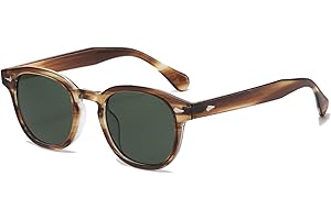 LHSDMOAT Occhiali da sole unisex vintage, occhiali da sole rotondi retrò Johnny Depp per uomo donna, occhiali da sole da guida moda