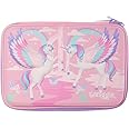 Smiggle Pencil Case 3D Hardtop Single Compartment ('Lively' Pink Unicorns)