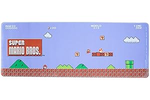 PALADONE Podkładka pod mysz i klawiaturę XXL dla graczy, Super Mario Bros, oficjalna licencja, zwiększ swój komfort przy komputerze, 80 cm na 30 cm