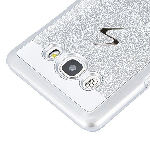 Sunroyal   Funda C  scara para Samsung Galaxy J5 2016  SM-J510  Case Cover Bling Carcasa Suave Flexible Extremadamente Delgada Piel PC Ultra Thin Parachoque Protector Resistente a los Ara  azos Shock-Absorci  n - Plata Sliver
