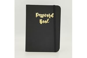 Sixstore Książka z hasłami A-Z notatnik z zakładkami do Internetu Login Information' mały kieszonkowy rozmiar przechowywanie haseł dziennik notatnik do komputera, strony internetowej, czarny