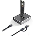 Zoravson M.2 NVME Enclosure Aluminum,M.2 NVME and Sata Usb C SSD Docking Station Adapter,Usb 3.1 Gen 2 10gbps Rtl9210b Chips External Hard Drive,M.2 SSD Enclosure for M and M&B Key
