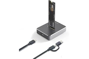 Zoravson M.2 NVME und SATA SSD Gehäuse-Adapter, USB 3.1 Gen 2 10Gbps SSD Gehäuse, USB C M.2 SSD Gehäuse für M-Key B+M Key,Aluminium NVMe Gehäuse für 2230/42/60/80, M.2 NVME & SATA Docking Station