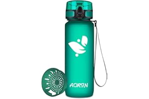 AORIN Botella Agua Deporte -350ml/500ml/750ml/1000ml - Botella Agua Niños Sin BPA，Impermeable y Reutilizable，Apertura con un Solo botón，Aplicar a Sport, Gimnasio, Trekking，Bicicleta
