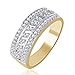 V. K. Jewels Sparkle Gold And Rhodium Plated Ring For Women - Fr1119G [Vkfr1119G] RS.222.00