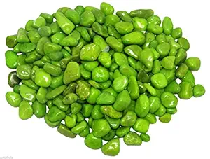 Maalavya B Size Garden Plant Home Decor Backyard Patio Pathway Indoor and Outdoor Gravel Soil Stone Pebbles Chips Decoration Fish Tank Substrate (Pista Green, 2 Kg)
