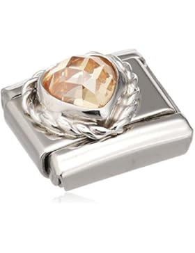 Nomination Composable Damen-Bead Edelstahl Classic Herz Zirkonia champagne 330603/024