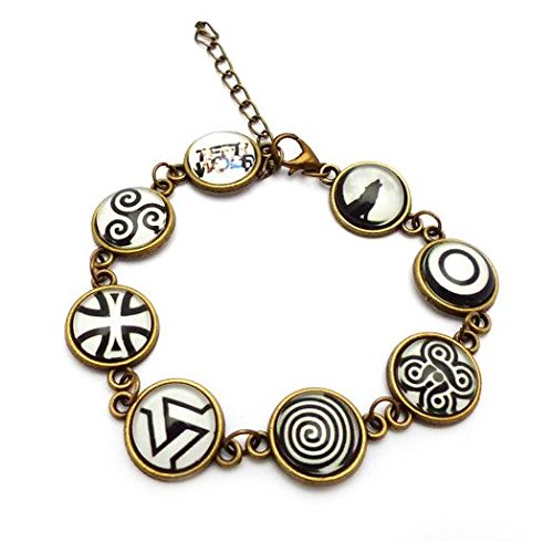 BSF Bijoux Series Films Pulsera Símbolo Negro Blanco - Teen Wolf