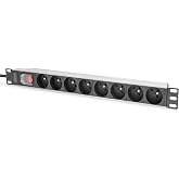 DIGITUS DN-95402-1-FR &ndash; 19" Power Strip &ndash; 8 Sockets &ndash; 1U &ndash; PDU with Switch &ndash; French Version &ndash; 250 VAC 50/60 Hz &ndash; 16 A &ndash; 4000