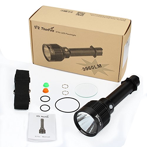 ThorFire Taschenlampe, S70S 3960 Lumen Leistungsstärkste Taschenlampe Langstrecke Scheinwerfer Taschenlampe IPX8 Wasserdichte Taschenlampe für Camping Wandern Outdoor Sport (S70 Verbesserte Version) - 9
