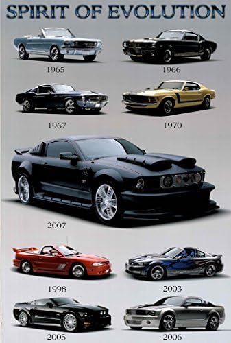 Mustang Spirit of Evolution Sports Classic Car Maxi Cool Wall Decor Art Print Poster 60x90