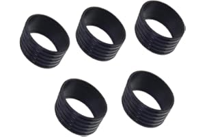 freneci 5 Lot de Poignée de Raquette de Tennis élastique - Noir, 25 mm