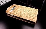 Next Station Berlin Schutz H&uuml;lle f&uuml;r das Samsung Galaxy Core Plus G3500 Kork Holz Handarbeit Flip Wallet Case Cover Tasche Etui Braun