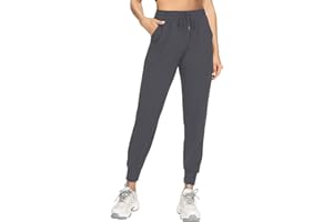 EUHOM Jogginghose Damen Sporthose Lang High Waist Sweathose Freizeithosen mit Taschen Kordelzug Trainingshose Yoga Hosen Lounge Pants Damen Jogger