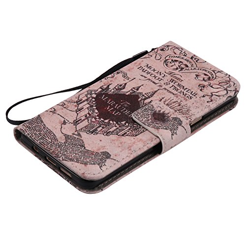 Feeltech Samsung Galaxy A510/A5 2016 Hülle PU-Leder und Brieftasche Bunte Muster Fall mit Magnetverschluss, Hybrid-Kickstand mit Stand-Funktion, schlagen Sie schützende weiche TPU Stoßstangenabdeckung und Kreditkartenhalter für Samsung Galaxy A510/A5 2016 Handgelenk Bügel-Buch-Art-Geldbeutel-Tasche mit 2 In 1 Berühren Sie Stift – Schloss - 6