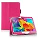 Produktbild Invero® Premium Hülle Ledertasche umfasst Ständer Feature, Displayschutzfolie und Eingabestift Kugelschreiber für Samsung Galaxy Tab 4 10,1 Zoll SM T530 T531 (Rosa / Pink)