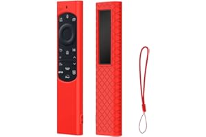 CRGANGZY Silikonowy pokrowiec na pilot zdalnego sterowania, antypoślizgowy, na pilota zdalnego sterowania, etui ochronne, odporne na uderzenia do Samsung Bn59 Series, czerwony