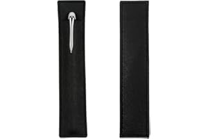 FATIYA Pochette en Cuir pour Stylo, Étui de Protection pour Stylo Plume, Stylet Tactile, Stylo à Bille, Crayons, Lot de 2 Noir
