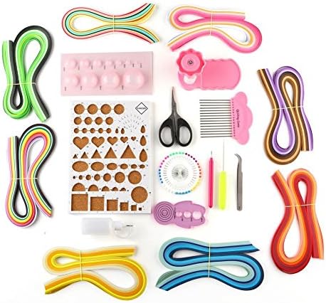 FREE365 3mm Paper Quilling Kits with 36 Colors,960 Strips and 12 DIY Tools Paper Filigree Set
