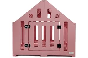 PET WORLD DESIGN Gabbia per cani, gatto, casa per cani in legno M, L diversi colori (ROSA, M)