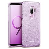 Coque Samsung S9 Plus, Coque Galaxy S9 Plus Violet, ESR Samsung Galaxy S9+ Coque Silicone Paillette Strass Brillante Bling Bling Glitter de Luxe, Bumper Housse Etui de Protection [Ultra Fin] [Anti Choc] [Compatible avec le Rechargement sans Fil] pour Samsung Galaxy S 9 + 2018 (Série Glamour, Violet Pailleté)