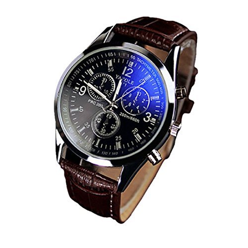 Meily Mens Blue Ray Glas Quartz Analog Uhren Meily Mens Blue Ray Glas Quartz Analog Uhren