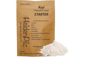 HELDENPILZ Aspergillus Oryzae Koji Kin | Koji Spore per la produzione di Amasake Miso, Sake (Koji Sporen 50g)