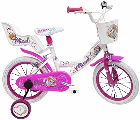 DENVER BIKE 15128 Denver 16" Micol Steel Frame & Fork Inflatable MTB Tyres 2 Caliper Brakes Nylon Bearings'' Bike, Multi Colour