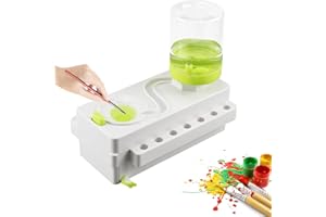 Cragmut Enjuagador de Pinceles, Limpiador de Pinceles Multifuncional Enjuagador de Ciclo de Agua Limpiador de Brochas de Maquillaje para Acrílico, Acuarela y a Base de Agua