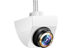 Zoelele Telecamera di Backup AHD 1080P per Auto, Telecamera di Retromarcia Grandangolare da 170 ° con Traiettoria Dinamica e Visione Notturna Chiara, Telecamera di Backup Rotante a 360 ° (Bianco)