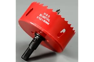 HOME COMPOSER Lochsäge Bohrer 80mm, Schnellarbeitsstahl HSS M42 Bi-Metall Lochbohrer, Lochfräser mit Sechskant-Schaft und Bohrer für Holz, Kunststoffe, Gipskarton, Trockenbau