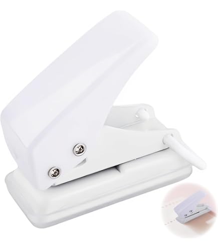 GELRHONR Perforatrice à Papier 1 Trou - Faible Force - Trou De 6 Mm - Vert