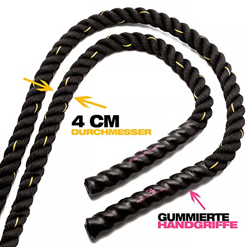 BattleRope Sportseil »Xerxes« / Schwungseil für Sprung- Kletter- CrossFit-Training, Kraftausdauer und Tauziehen / 9m, 12m & 15m / 3,8 cm dick - 3