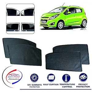 Auto Pearl Black Z Window Plug-in Half Sun Shades Car Curtain for Beat Type 2 (Set of 4)