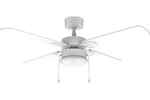 Cecotec - Ventilatore da Soffitto con luce EnergySilence Aero 450 FullWhite 50 W, 106 cm, 3 Velocità, 4 Pale Reversibili e Modalità Inverno-Estate