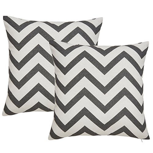 Avanzza 2er-Set Kissenhülle / Kissenbezug 40x40 cm in Schwarz für Kissen, Sofakissen / Sofa Kissen und Dekokissen / Deko Kissen aus der Linie Decor Chic