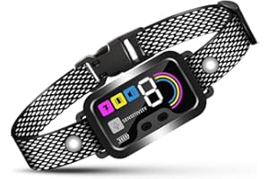 COMFEN Collier Anti aboiement Chien,étanche IP67 Deux Sangles Réfléchissants Régl (Noir1)