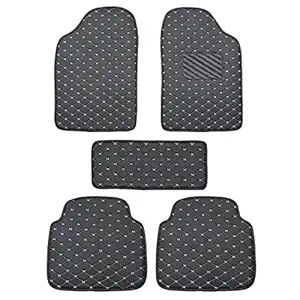 AutoFurnish 2D Premium Leatherette Universal Passenger Car Mats - (Black)