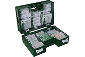 THE PRODUCTS STORE HSE Deluxe ABS Statutory First Aid Kits: 1-10 Persons, for Home Car Holiday and Workplace - Includes Bandages, Eye Dressings, Safety Pins and Essentials for Everyday Situations